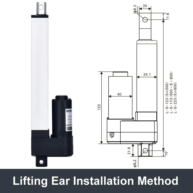 Micro Linear Actuator 12V 800N Waterproof Electric Furniture Motor Lift 100mm 400mm 600mm AC220V 800N Robot Arm