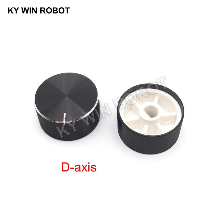1 sztuk 25x13mm 6mm otwór wału pokrętło potencjometru ze stopu aluminium czarny (oś D)