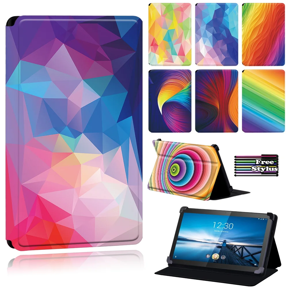 

Tablet Case for Lenovo Smart Tab M10/Smart Tab M10 LTE/Smart (Tab M8/Tab M8 LTE)/Tab M10 - New Watercolor Protective Case + Pen