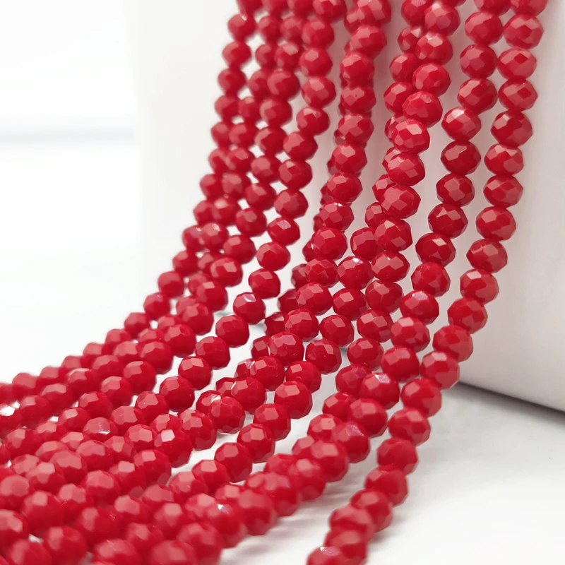2 3 4 6 8 mm veelkleurige porseleinen kralen kristal kralen gefacetteerde platte ronde kralen voor sieraden maken accessoires DIY groothandel