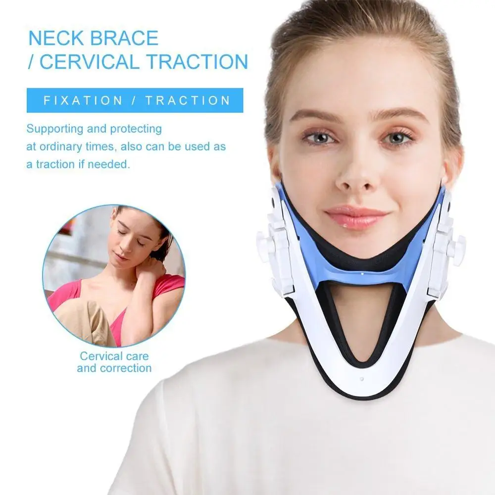 

Adjustable Neck Brace Medical Vertebra Traction Fixation Spine Care Correction Pain Relief Cervical Neck Traction Device Posture