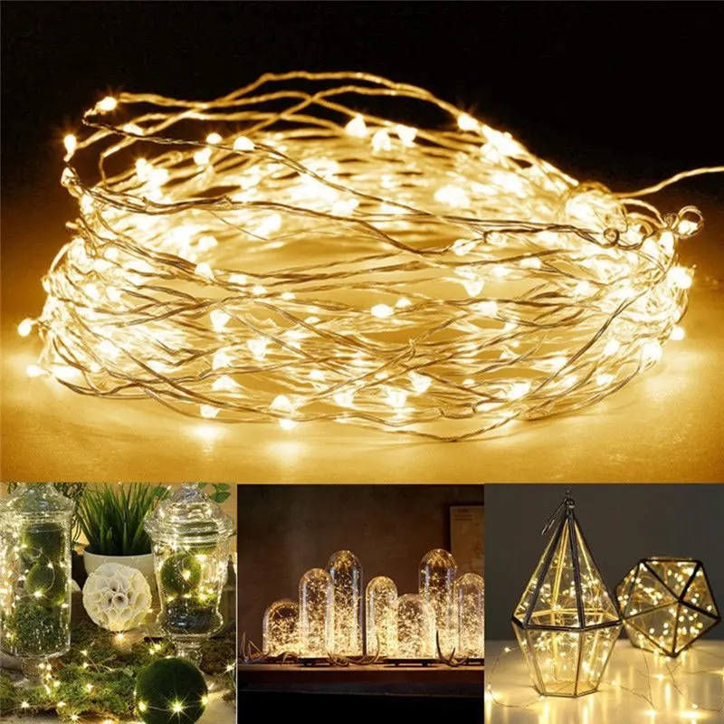 Batterie 1M 2M 3M 5M LED Lichterketten Fee Lichter Für Home Weihnachten Neue Jahr Party hochzeit Dekoration Foto Clip Halter Licht