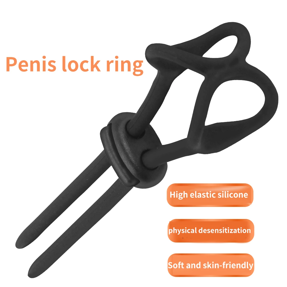 8 Word Silicone Penis Ring Rope Lock Ring Foresk Cockring Toys for Adult Male Chastity Belt Lasting Cock Ring Sex Shop Wholesale