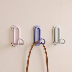 Punch-free Hook Self Adhesive Hook Wall Mount Strong Hooks Hanging Key Holder Suction Cup Bathroom Kitchen Storage Holder