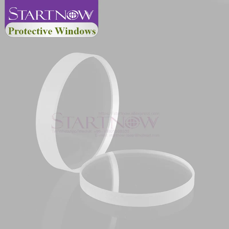 Startnow Dia.30/32/34mm Laser Protection Windows 30*5 34x5 Fused Silica Laser Cut Lens WSX 1064nm Fiber Penta Laser Welding Part