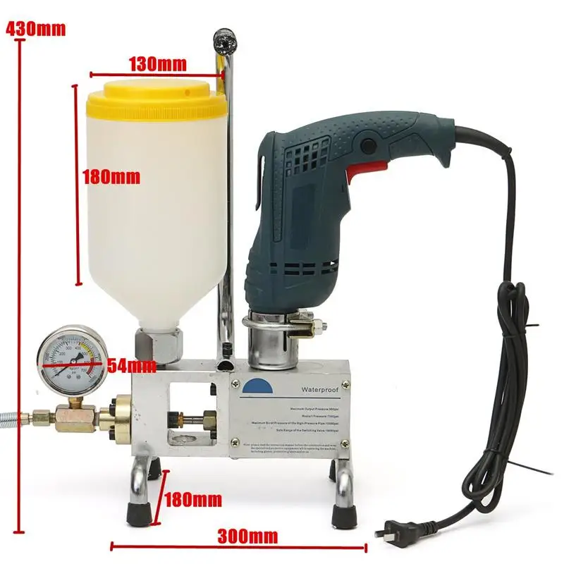 RU Delivery Grouting machine 910/1300W  Epoxy injection pump Polyurethane foam Grouting Machine Steel Hose concrete repair crack