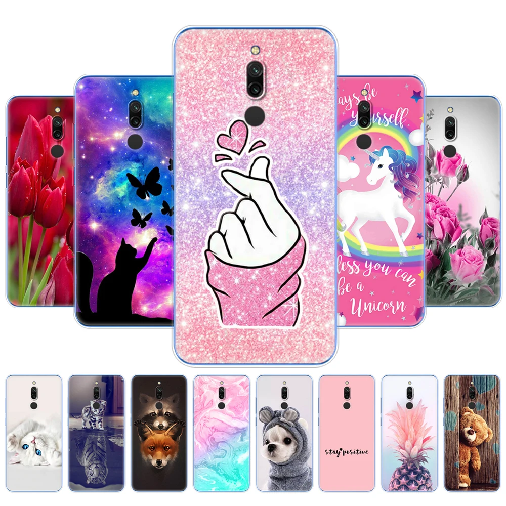 For xiaomi redmi 8 Case Painted Silicon Soft TPU Back Phone Cover for redmi 8 case hongmi 8 Full 360 Protective Coque Bumper