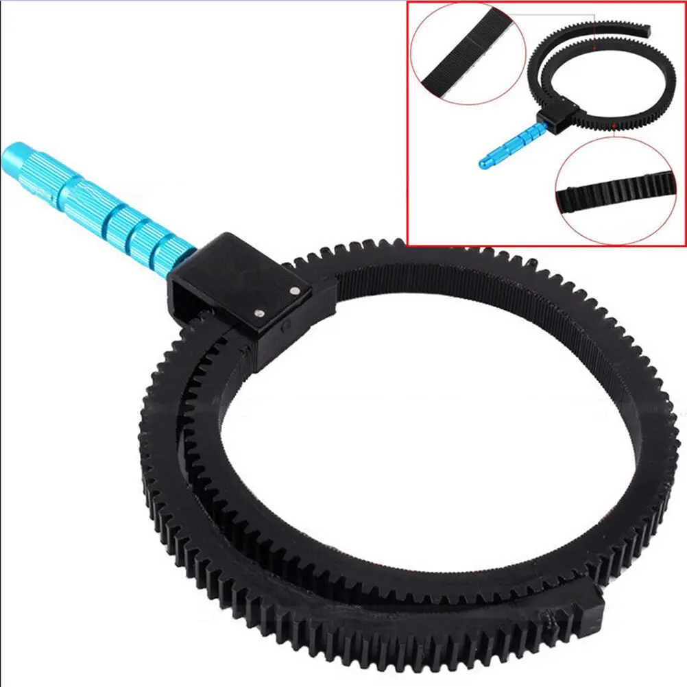 NewVoor Slr Dslr Camera Accessoires Verstelbare Rubber Follow Focus Gear Ring Riem Met Aluminium Grip Voor Dslr Camcorder Camera