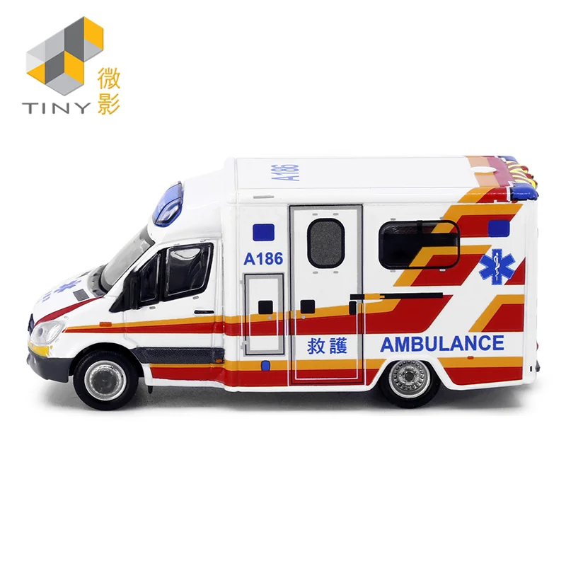 

Tiny 1:76 Ben-chi Spr-inter Ambulance NO.34 (A186) Alloy Simulation Model Car