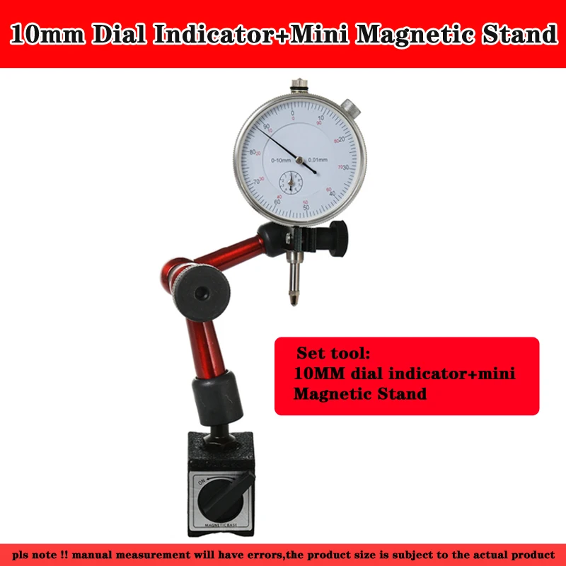 10mm Dial Indicator Magnetic stands Dial indicator Universal Magnetic Base Holder Stand Table Scale Precision Indicators Measure