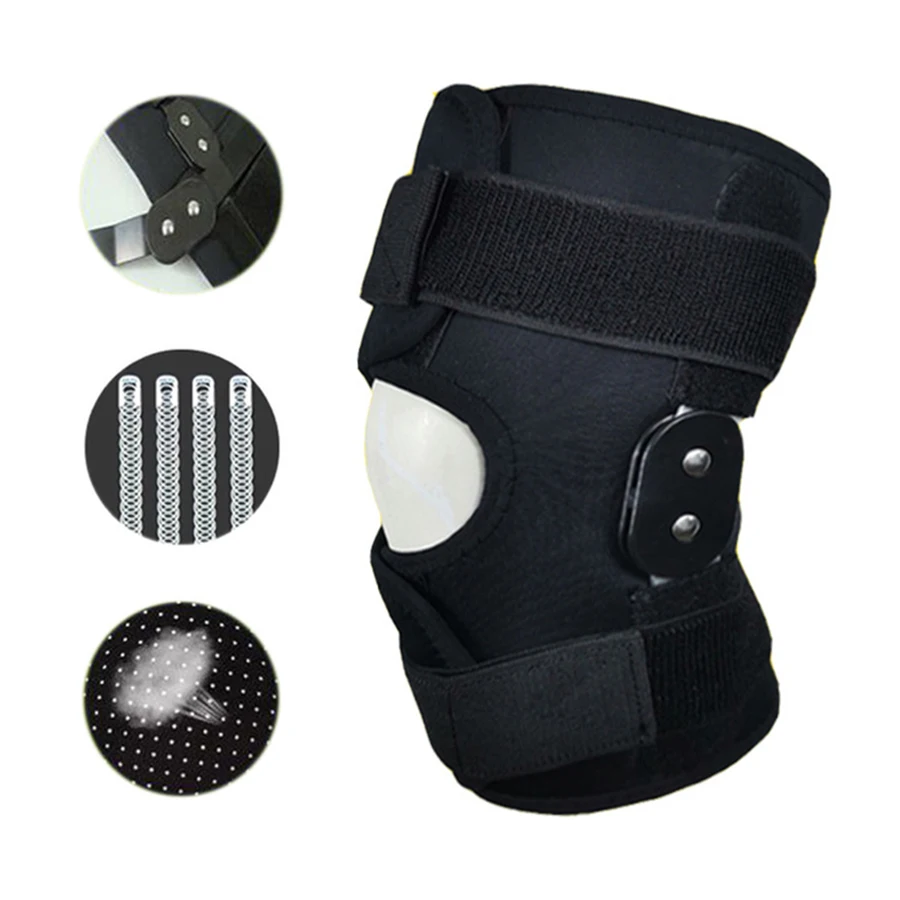 Adjustable Breathable Knee Brace Orthopedic Stabilizer Knee pads Support Guard with Inner Flexible Hinge Sports Knee Pads