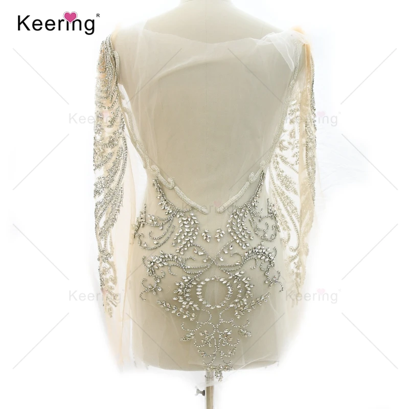 Rhinestone Applique for Wedding Dress, Beaded Body Jewelry, High Quality, WDP-369