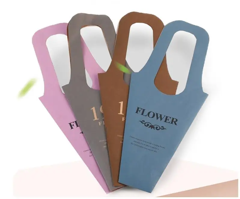 Paper Material Flower Wrap Bags Prevent Water Flowers Packing Bag Festival Gift Wraps Sack New Arrival  SN3164