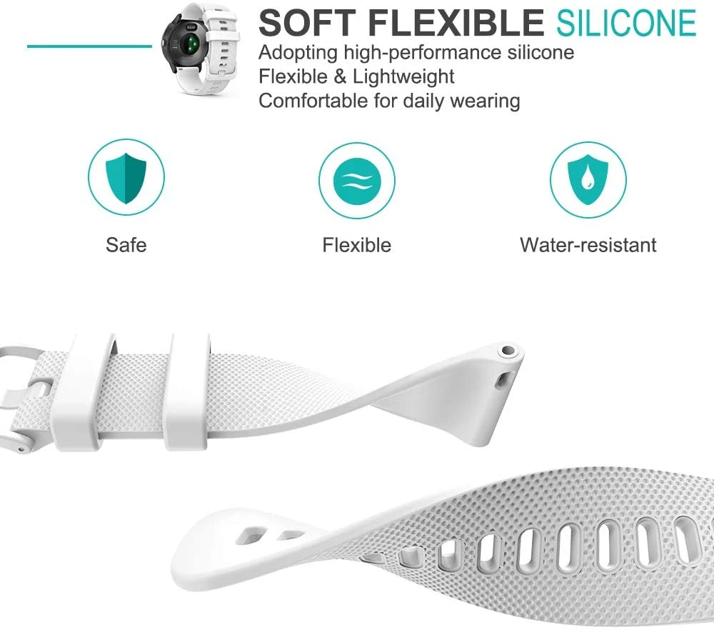 Dây Đeo Cổ Tay Cho Garmin Venu Vivoactive 3 Dây Đeo Dây Đeo Đồng Hồ Silicone Với Chống Bụi Cắm Cho Garmin Vivoactive 4S 4 forerunner245