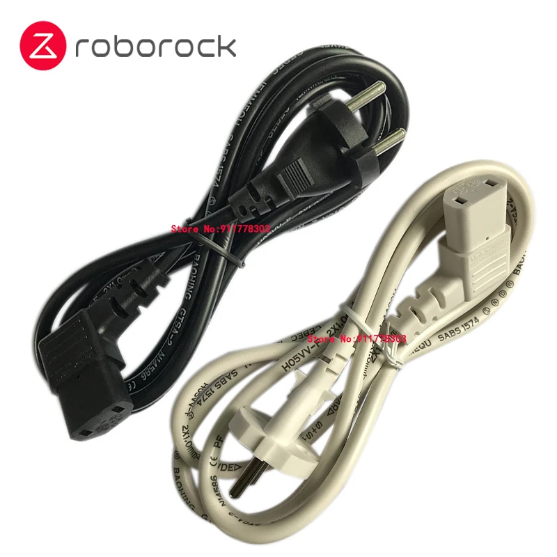 New Original Roborock S7 Power Cable for Roborock S7 Robot Vacuum Cleaner Auto-Empty Dock Station Charging Cable With EU Plug