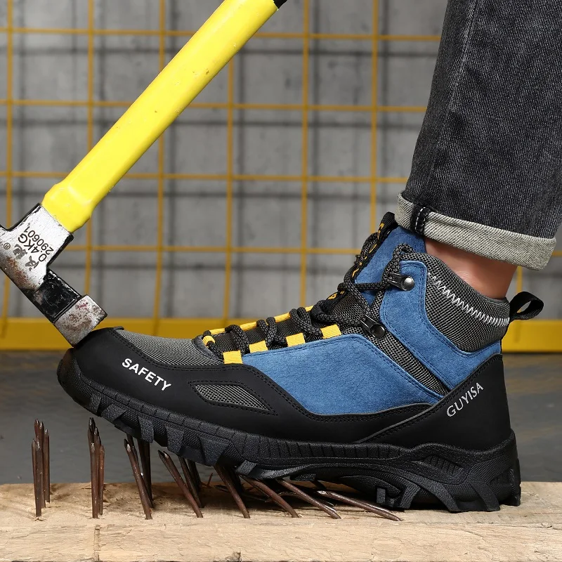 Chaussures de sécurité pour homme, bottes de sécurité à bout en acier Indestructible, Anti-smash, antidérapantes, baskets de travail confortables