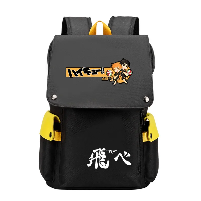 Haikyuu Karasuno High School Large Bookbag VBC School Bags Oxford Laptop Backpack Women Travel Bagpack Gilrs Anime Rucksack