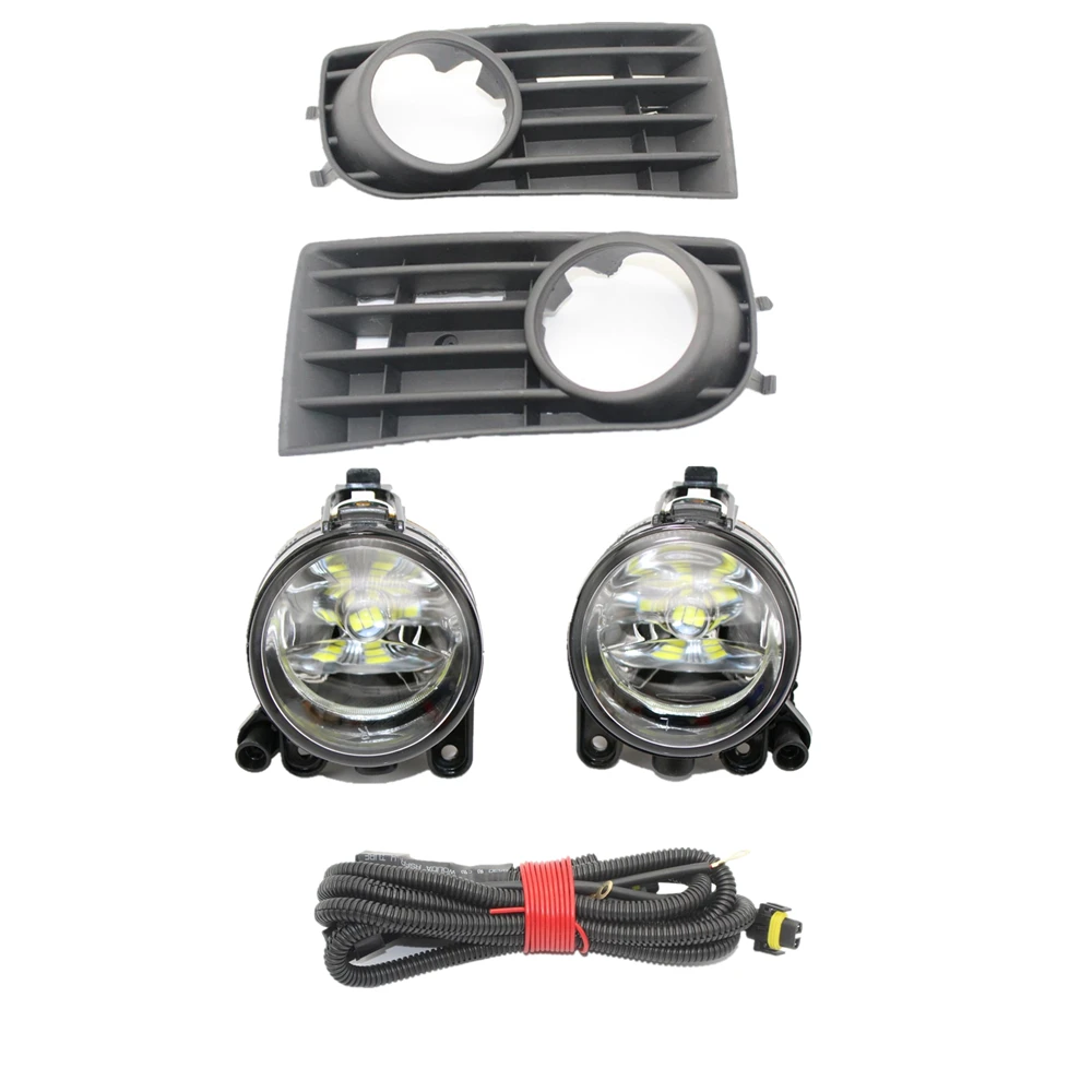 LED Car Light For VW Golf 5 A5 MK5 2004 2005 2006 2007 2008 2009 Car Front LED Fog Light Fog Light With Grille And Wire