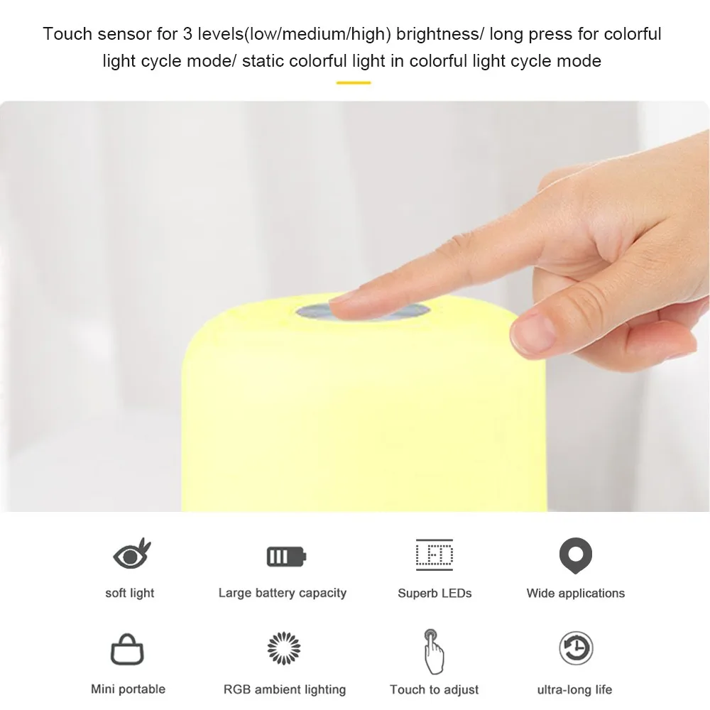 DC5V 3.5W Touch Sensor LED Desk Lamp Night Light Drop shipping