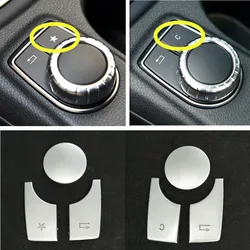 3Pcs/Set Car Console Multimedia Knob Switch Button Cover Sticker For Mercedes Benz A B Class CLA GLA W176 W246 C117 W117 X156