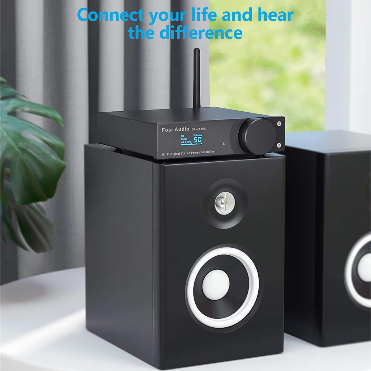Fosi Âm Thanh DA2120A Bluetooth Bộ Khuếch Đại Âm Thanh Stereo Không Dây Amp Hifi Lớp D Power Amp 50W X2 Loa & Năng Động loa Siêu Trầm