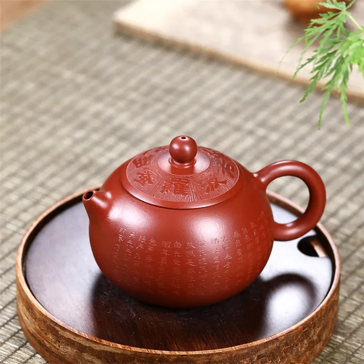 

250ml Boutique Yixing Purple Clay Teapots Raw Ore Dahongpao Xishi Tea Pot Master Handmade Filter Kettle Tea Table Accessories