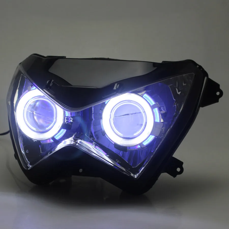 Motorcycle Custom Front Headlight LED Eye HID Projector Headlight Assembly For Kawasaki Z800 2013-2016 Z250 2013-2015 Z300 15 16