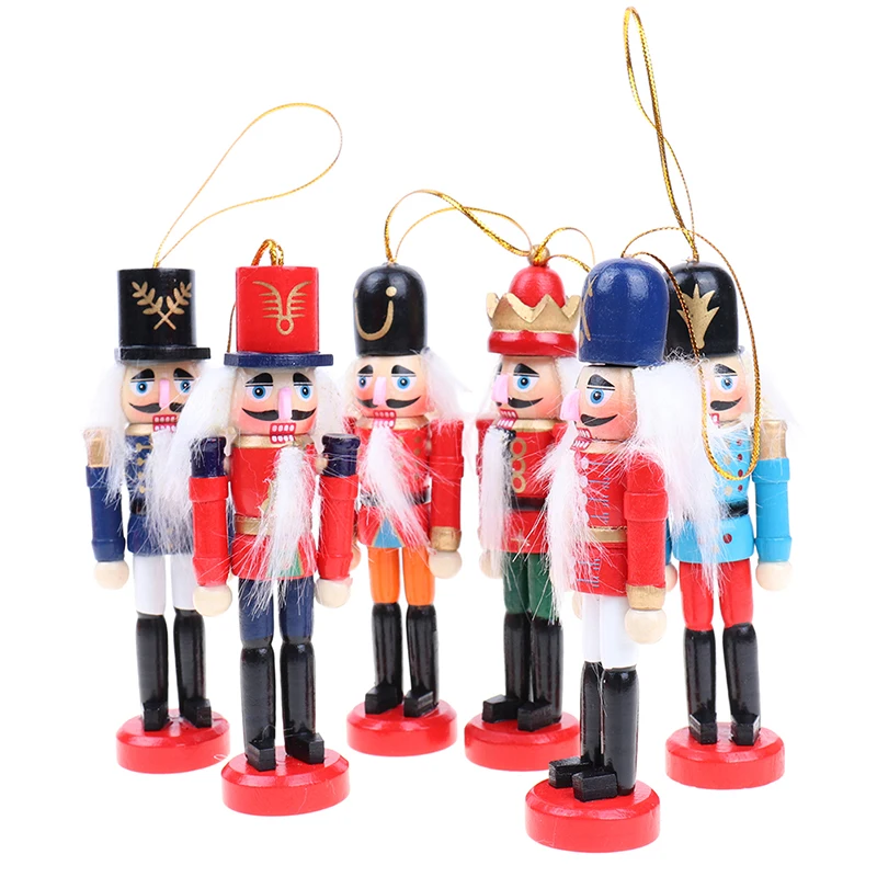 12 centimetri Schiaccianoci Puppet Ornamenti Di Natale Decorazione Desktop di Cartoni Animati Disegno Noci Soldati Banda Bambole Schiaccianoci Miniature