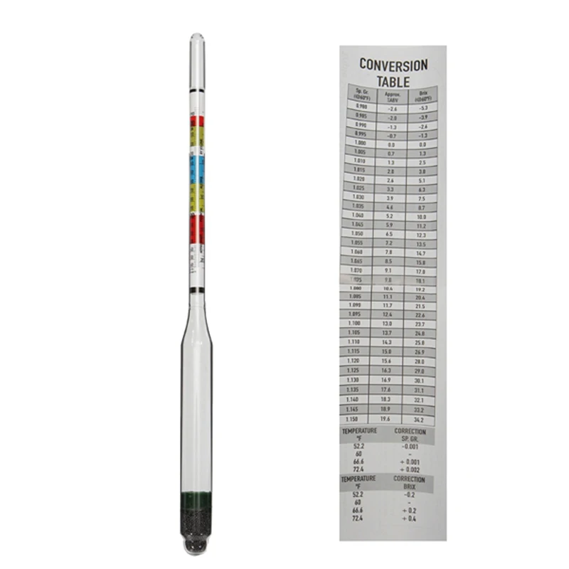 Triple Scale Hydrometer Beer & Wine Home Brewing Craft Cider Making Beer Wine Top Quality Brewer Built