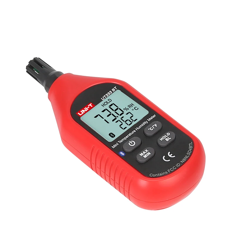 温度および湿度計,ユニTミニ,UT333, UT333BT, Bluetooth,ミニLCD,デジタル空気