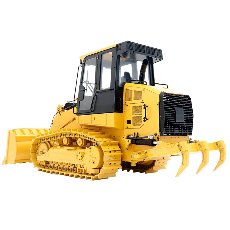 New 1/14 Crawler Hydraulic Bulldozer Model 963D Remote Control Forklift Model Toy