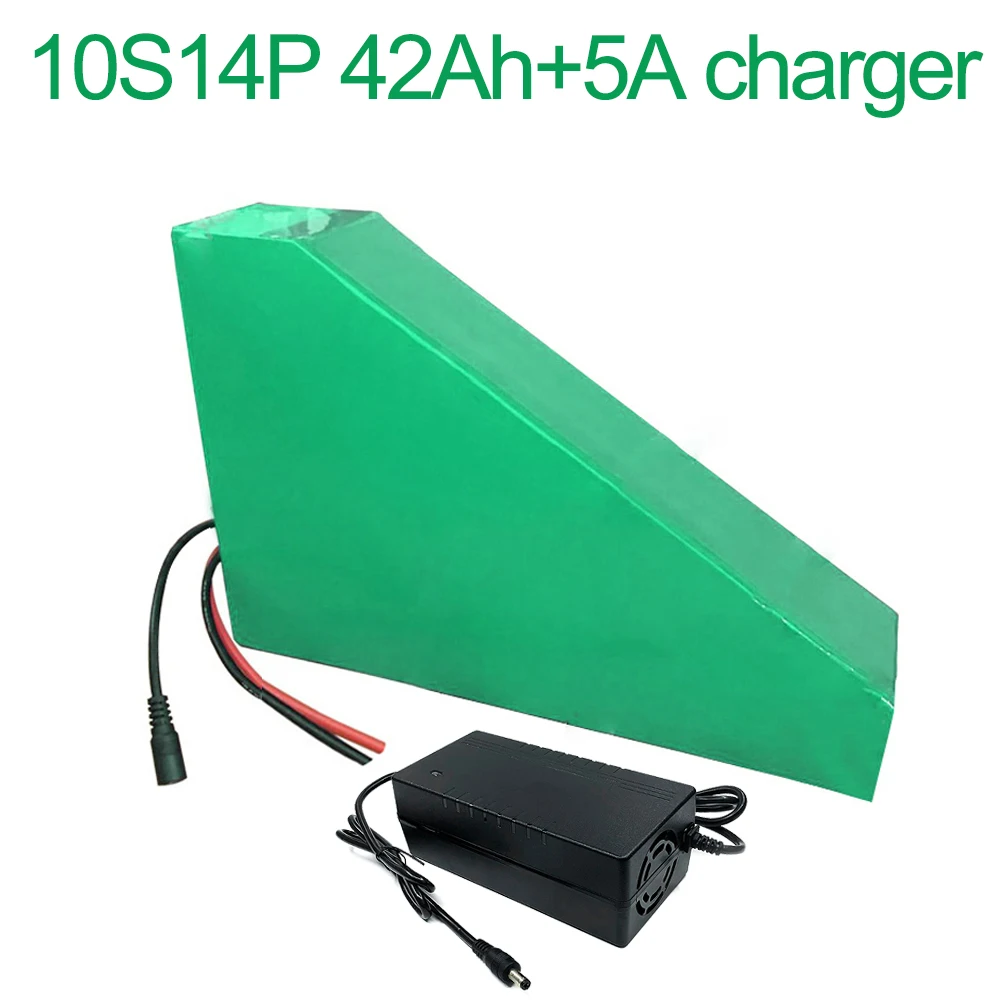 With 5A charger 36V 42Ah 10S14P 18650 Li-ion Battery Pack E-Bike Ebike electric bicycle 42V 350x305x210x90x70x50mm
