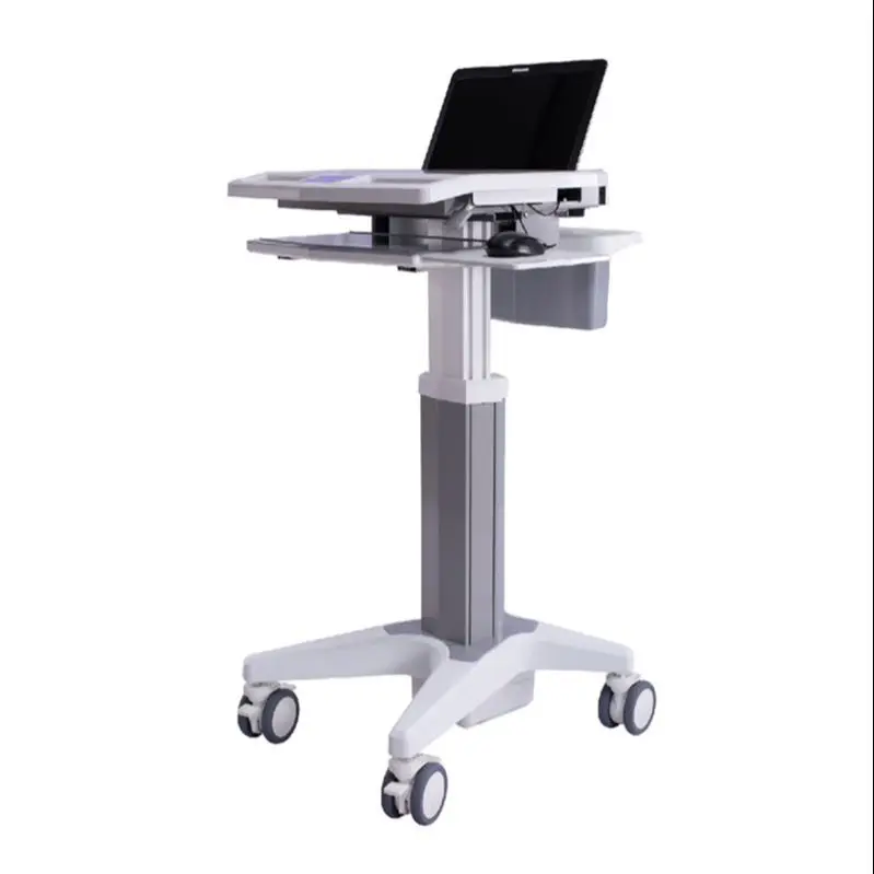 Simple Medical Laptop Mobile Cart for Doctor Use 17 inch Laptop Cure Hospital Trolley