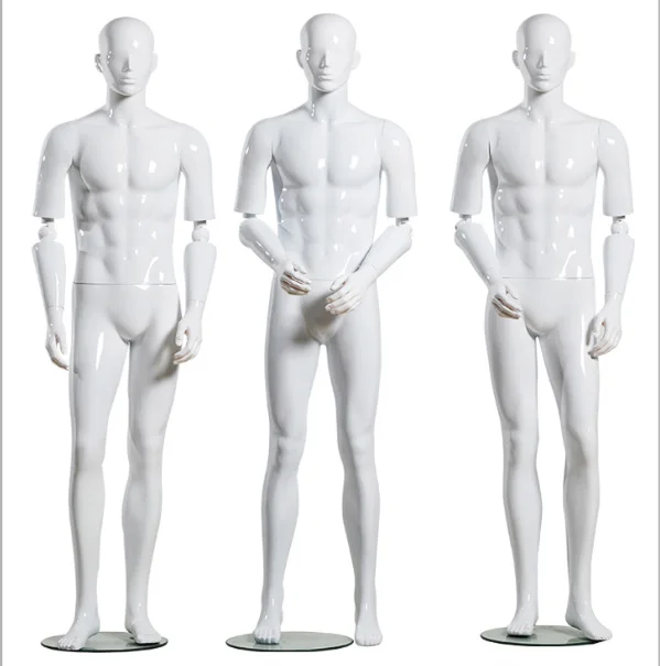 Luxury Suit Men Mannequin Whole Body Men Model White Color For Display