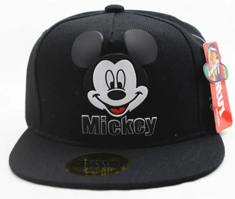 Disney Mickey Mouse Anime Hat for Kids Boy Hip Hop Girl Cartoon Caps Mickey Minnie Fashion Baby Baseball Caps Figure Toy Gifts