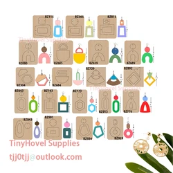 Teardrop Figure Earrings Cutting Dies Wooden die cut scrapbooking for Leather, suit for Common Leather Cutting, Big Shot Machine