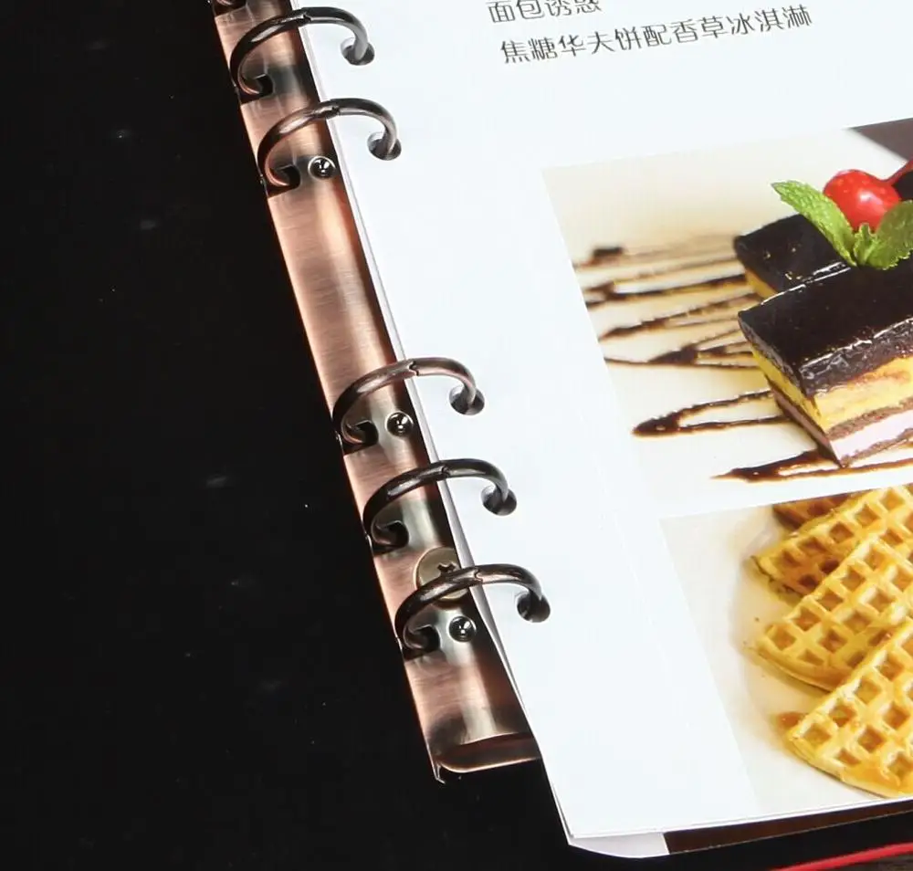 A7 2 Löcher Gold Binding Ringe Lose Blatt Buch Binder Ringe DIY Notebook Segregator Metall Ringbuch Schreibwaren Büro Liefern