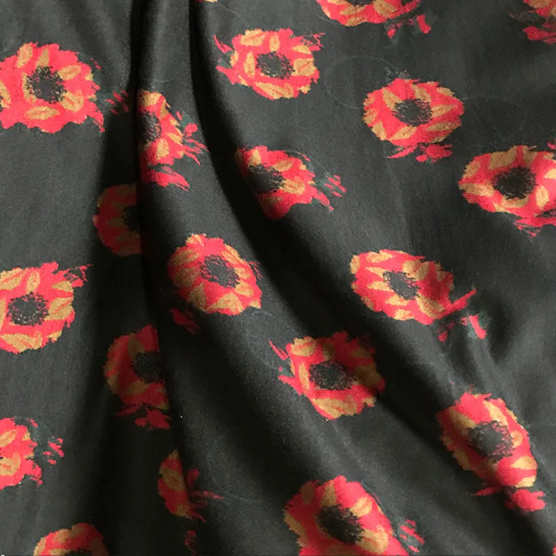 Red Chinese Style Jacquard Fabric for Dresses Clothing Cloth Hygroscopic and Breathable No Ball Sewing Material Fabrics by Meter