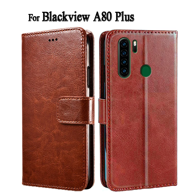 Leather Cover For Blackview A80 Plus Case Funda Card Slot Flip Phone Protective Shell For Blackview A 80 Plus Hoesje Book Coque