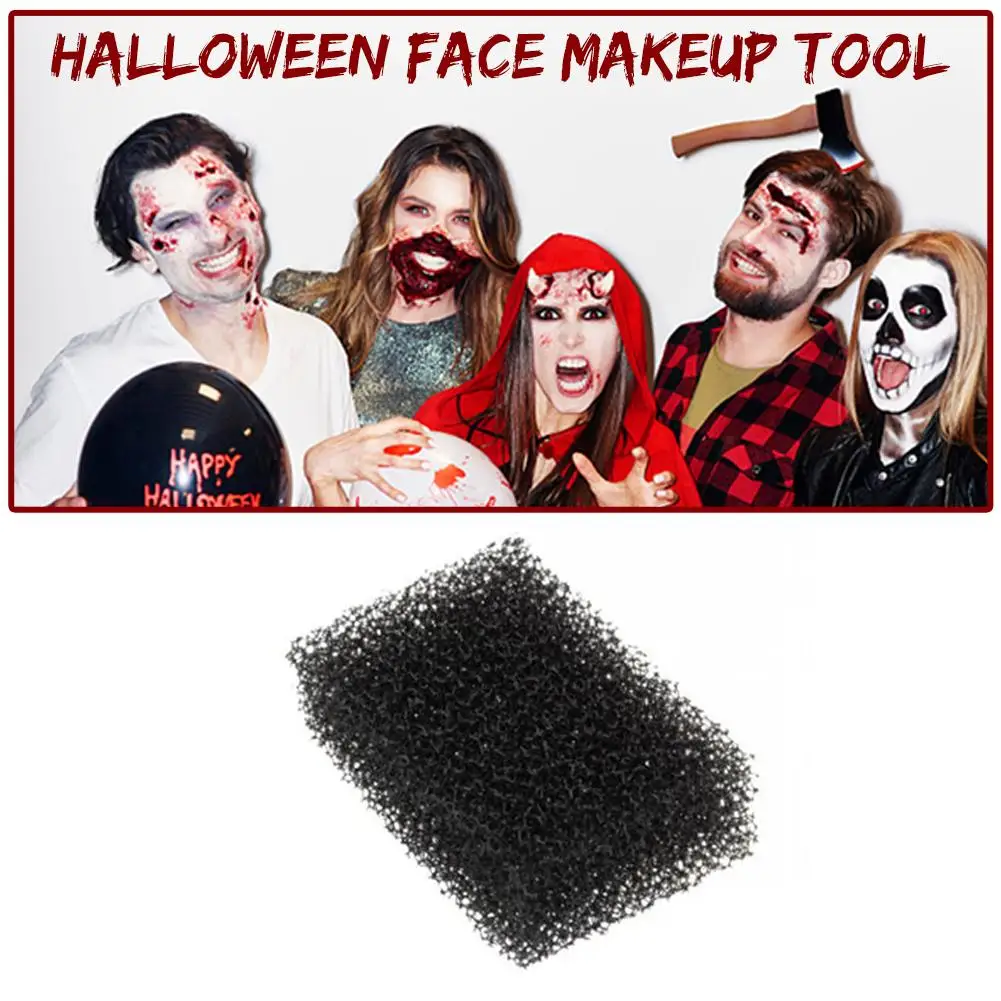 1pc Hot Sale Black Dot Painting Sponge Halloween Face Makeup Tool Special Effect Painting Scrubbing Tool