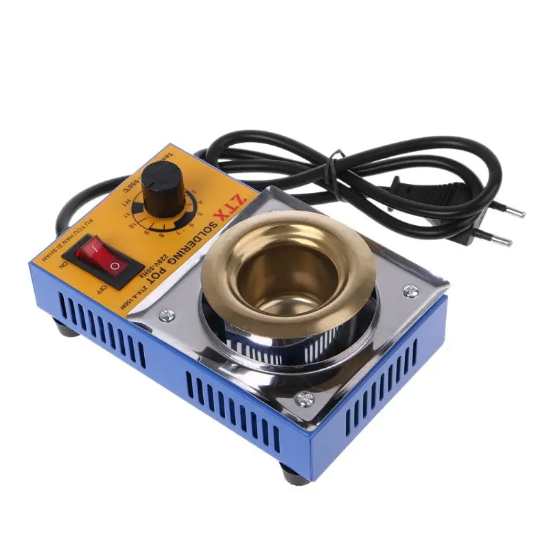 Ac 220 v 150 w 무연 가변 온도 컨트롤러 납땜 냄비 녹는 주석 냄비 틴 캔 eu 플러그 새로운 2019