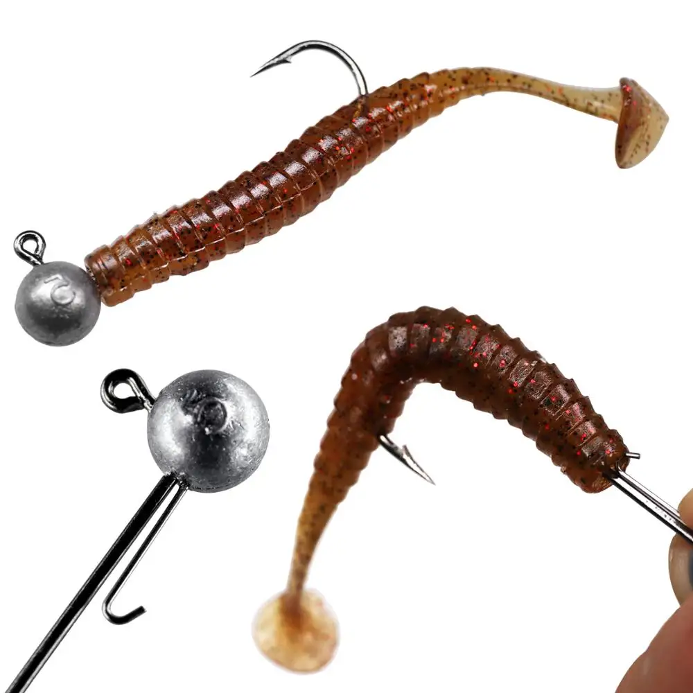 THKFISH 5pcs Jig head Hook 5g 7g 10g 14g Round Ball Jigs Head Fishing Hooks Weedless Long Shank Barbed Hook For Soft Worm image 5