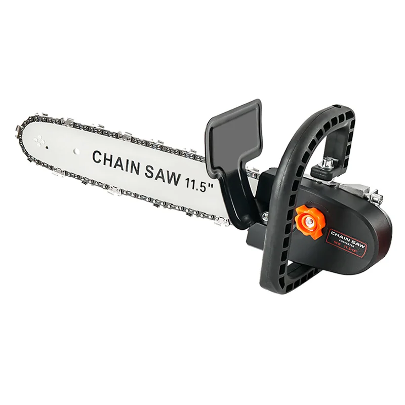 11.5 Inch Chainsaw Attachment For Angle Grinder,  Electric Chain Saw With Transparent Fuel Tank, Logging Saw Adjustable Tension