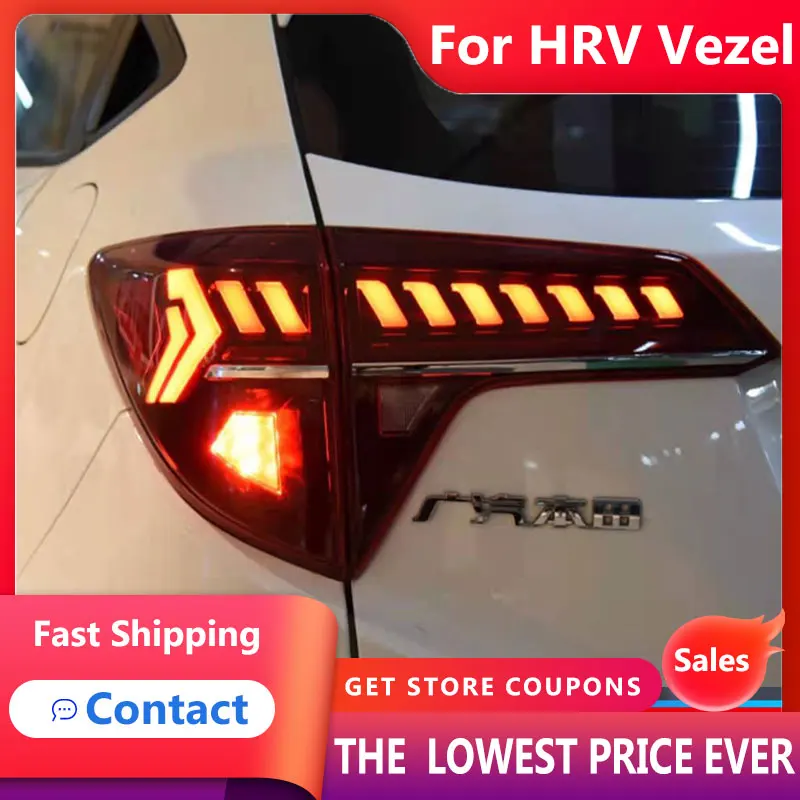 Hana para o carro honda hrv vezel 2014-2019 HR-V luzes traseiras led luzes de nevoeiro drl luzes diurnas tuning acessórios do carro