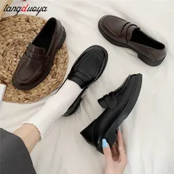 Chaussures à essence Mary pour femmes, mocassins Oxfords pour filles, uniforme scolaire japonais JK, chaussures Lolita, chaussures gothiques imprimés