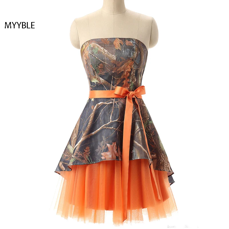 MYYBLE New 2023 Vestidos De Honor Custom Made Short Camo Evening Party Dresses Camouflage Homecoming DressProm Gown