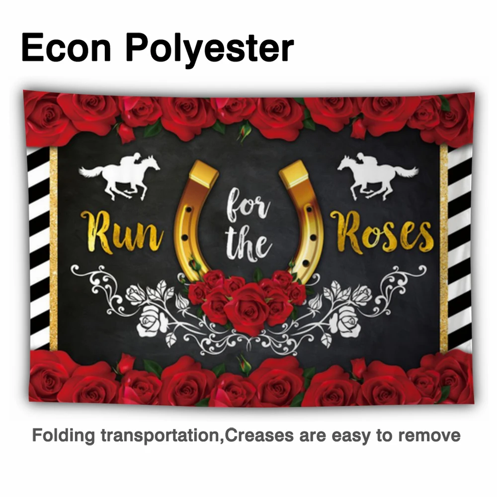 Allenjoy 신부 샤워 장미 말 배경에 대 한 실행 시골 결혼식 생일 파티 약혼 Photozone 배경