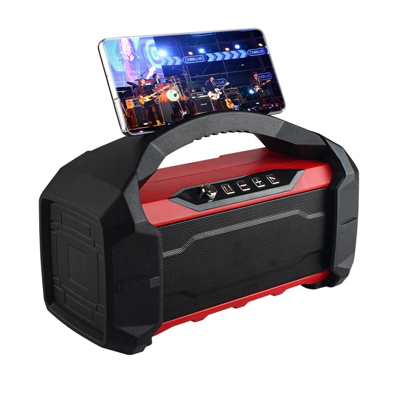 Портативный bluetooth-динамик с микрофоном, беспроводная уличная музыкальная стерео колонка с басами, сабвуфером, поддержкой FM, TF, Aux и диктофона
