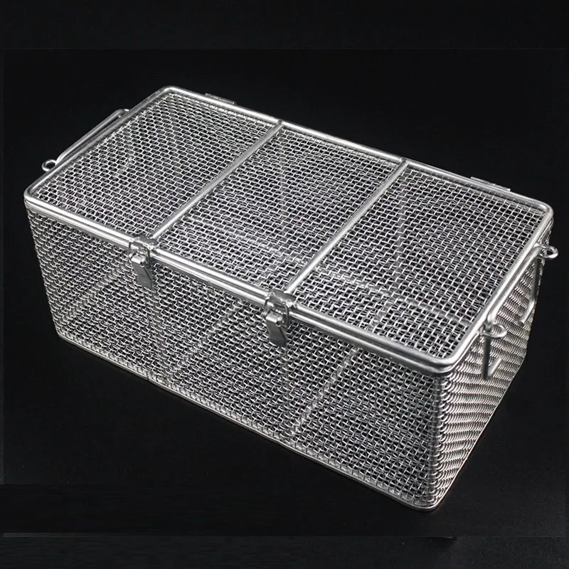 Stainless Steel 304 filter tray cleaning precision fine wire basket for surgical instruments with lids Ophthalmic Oral dental