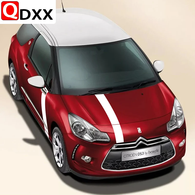 3 pz per Citroen DS3 Car Body Door Decor Stickers Racing Sport Hood Bonnet Stripes Auto Door accessori esterni prodotti per Auto